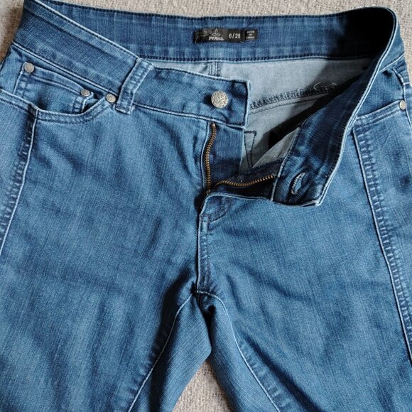 Prana Jeans Womens Size 4 (28x28) Blue Mid Rise Crop Capri W41180056 Carlotta - Picture 7 of 12